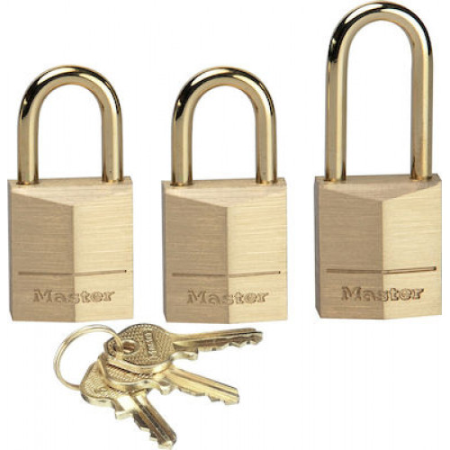 Master Lock 3115EURD Μπρούτζινο Λουκέτο Πέταλο με Κλειδί 15mm 3τμχ Master Lock 3115EURD Μπρούτζινο Λουκέτο Πέταλο με Κλειδί 15mm 3τμχ