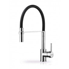 Pyramis Serina Μπαταρία Κουζίνας Πάγκου με Ντουζ Chrome Black | 090939801