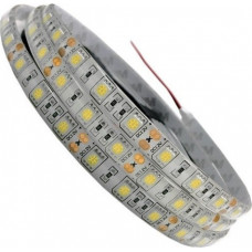 Ταινία LED Λευκή Professional Series 5m 14.4W/m 12V 60LED/m 5050 SMD 1300lm/m 120° Αδιάβροχη IP65 Θερμό Λευκό 3000k GloboStar 26250