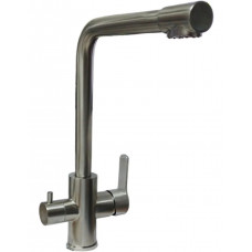 Μπαταρία Κουζίνας Τρίοδη Πάγκου Ασημί WATERFLEX 328201 Ασημί Ματ