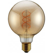 ΛAMPA LED EUROLAMP G95 FILAMENT DECOR  5W E27 2000K DΙΜΜΑΒLE GOLD| 147-81806