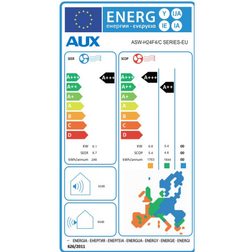 AUX C-Series ASW-H24F4A4/CAR3DI-C8 Κλιματιστικό Inverter 24.000 BTU A+++/A+++ με WiFi AUX C-Series ASW-H24F4A4/CAR3DI-C8 Κλιματιστικό Inverter 24.000 BTU A+++/A+++ με WiFi