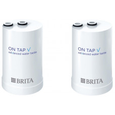 BRITA ON TAP V 4 Σταδίων Φίλτρανσης Ανταλλακτικό Φίλτρο Νερού Βρύσης Λευκό (2 τεμάχια)