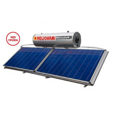 HELIOAKMI Megasun 2 HOR Ηλιακός Θερμοσίφωνας με Οριζόντιους Συλλέκτες 300/5,24m² Διπλής Ενέργειας Επιλεκτικός Τιτανίου