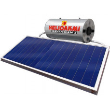 HELIOAKMI Megasun 2 HOR Ηλιακός Θερμοσίφωνας με Οριζόντιο Συλλέκτη 160/2,62m² Διπλής Ενέργειας Επιλεκτικός Τιτανίου