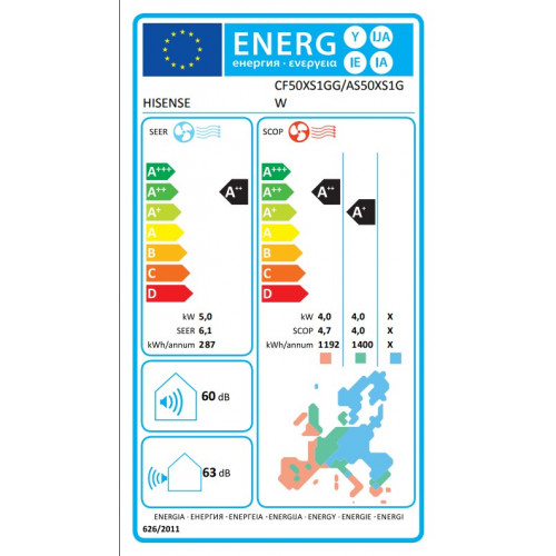 Κλιματιστικό Hisense Hi Smart CF50XS1GG/AS50XS1GW 18000btu/h Κλιματιστικό Hisense Hi Smart CF50XS1GG/AS50XS1GW 18000btu/h