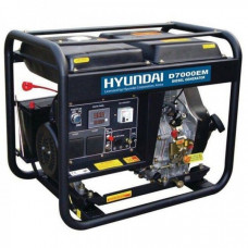 Hyundai D7000EM Γεννήτρια Πετρελαίου 10Hp 7kVA με Μίζα και Μπαταρία