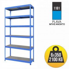 Μεταλλική Ραφιέρα με Ξύλο MDF 2100kg Futur Plus 1181 με 6 Ράφια 213x90x60