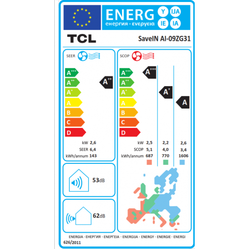 Κλιματιστικό Inverter TCL SAVEIN AI-09ZG31 9.000btu/h Κλιματιστικό Inverter TCL SAVEIN AI-09ZG31 9.000btu/h