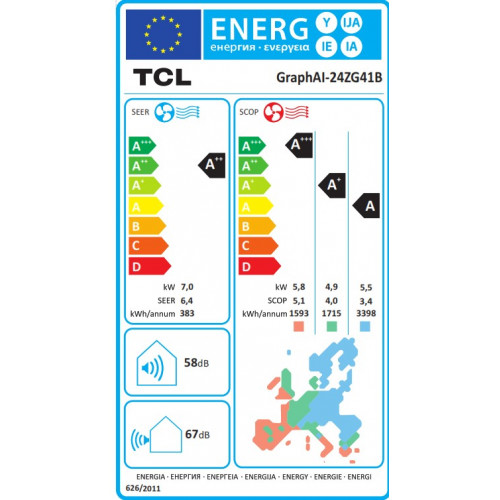 Κλιματιστικό Inverter TCL GRAPHAI-24ZG41B 24.000btu/h Κλιματιστικό Inverter TCL GRAPHAI-24ZG41B 24.000btu/h
