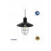 GloboStar® SKIPPER 01034 Vintage Κρεμαστό Φωτιστικό Καμπάνα Μονόφωτο 1 x E27 IP20 Μαύρο Μέταλλο - Μ28 x Π28 x Υ27cm