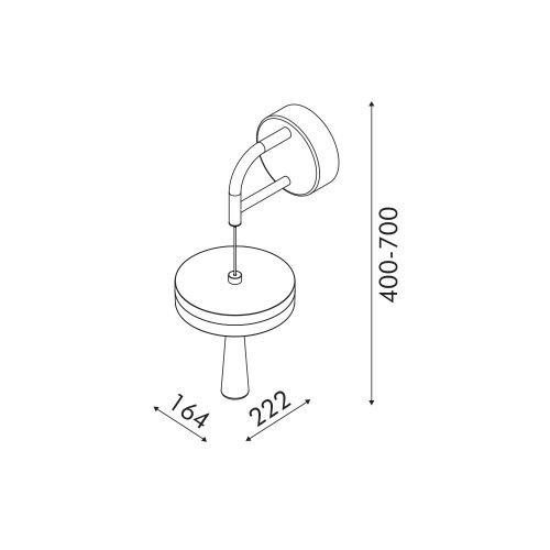 ASIAN-ΦΩΤΙΣΤΙΚΟ ΕΠΙΤΟΙΧΟ ΧΡΥΣΟ ΑΛΟΥΜΙΝΙΟΥ LED SMD 11W CCT 715LM IP20 164X222X400-700MM ASIAN-ΦΩΤΙΣΤΙΚΟ ΕΠΙΤΟΙΧΟ ΧΡΥΣΟ ΑΛΟΥΜΙΝΙΟΥ LED SMD 11W CCT 715LM IP20 164X222X400-700MM