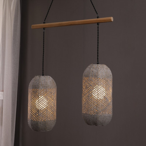 ^ΚΡΕΜΑΣΤΟ Φ/Σ 2ΧΕ27 RATTAN+ΞΥΛΟ 60X20XH120CM COCONUT ^ΚΡΕΜΑΣΤΟ Φ/Σ 2ΧΕ27 RATTAN+ΞΥΛΟ 60X20XH120CM COCONUT
