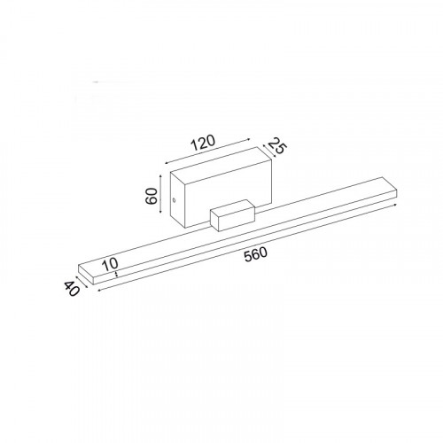 ^ΕΠΙΤΟΙΧΟ Φ/Σ LED 16W 3000K 1040LM ΜΑΥΡΟ ΜΕΤ/ΚΟ IP44 56X7X7CM CHLOE ^ΕΠΙΤΟΙΧΟ Φ/Σ LED 16W 3000K 1040LM ΜΑΥΡΟ ΜΕΤ/ΚΟ IP44 56X7X7CM CHLOE