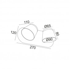 ^ΕΠΙΤΟΙΧΟ Φ/Σ LED 16W 3000K 1280LM ΛΕΥΚΟ ΜΕΤ/ΚΟ 27X12X11CM LUCIDO