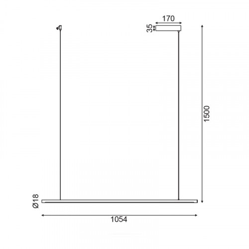 ^ΚΡΕΜΑΣΤΟ Φ/Σ LED 18W 3000K 920LM ΜΑΥΡΟ ΑΛΟΥΜΙΝΙΟ DIMMER ΑΦΗΣ 105Χ1,8ΧΗ150CM AVENUE ^ΚΡΕΜΑΣΤΟ Φ/Σ LED 18W 3000K 920LM ΜΑΥΡΟ ΑΛΟΥΜΙΝΙΟ DIMMER ΑΦΗΣ 105Χ1,8ΧΗ150CM AVENUE