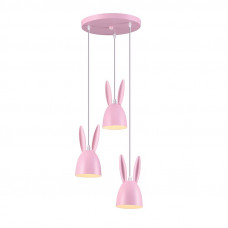 ΚΡΕΜΑΣΤΟ Φ/Σ 3ΧΕ27 ΡΟΖ ΜΕΤΑΛΛΙΚΟ D35XH100CM BUNNY