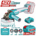 TOTAL ΕΠΑΓΓ. ΣΕΤ ΓΩΝΙΑΚΟΣ ΤΡΟΧΟΣ 115mm ΜΠΑΤ. Li-ion 42V / 2.5Ah / 2 ΜΠΑΤ BL Motor (TAGLI4128112E)