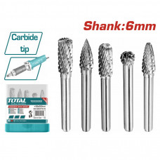 TOTAL ΣΕΤ ΦΡΕΖΕΣ HSS ΚΑΡΒΙΔΙΟΥ 6mm 5ΤΕΜ (TAKC0651)