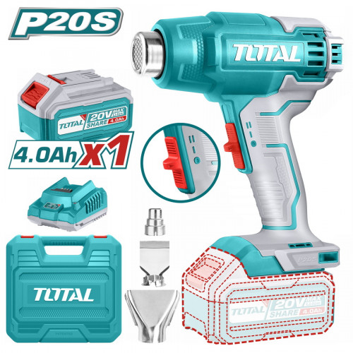TOTAL ΕΠΑΓΓ. ΠΙΣΤΟΛΙ ΘΕΡΜΟΥ ΑΕΡΑ ΜΠΑΤ. Li-ion 20V / 4Ah / 1 ΜΠΑΤΑΡΙΑ (TBLI20025) TOTAL ΕΠΑΓΓ. ΠΙΣΤΟΛΙ ΘΕΡΜΟΥ ΑΕΡΑ ΜΠΑΤ. Li-ion 20V / 4Ah / 1 ΜΠΑΤΑΡΙΑ (TBLI20025)