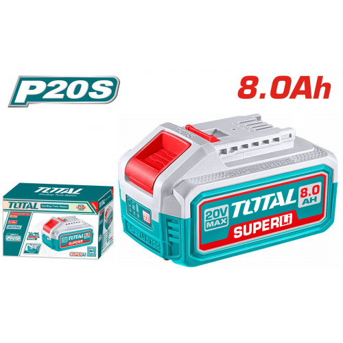 TOTAL ΕΠΑΓΓ. ΜΠΑΤΑΡΙΑ Li-ion 20V / 8Ah (TFBLI2108) TOTAL ΕΠΑΓΓ. ΜΠΑΤΑΡΙΑ Li-ion 20V / 8Ah (TFBLI2108)