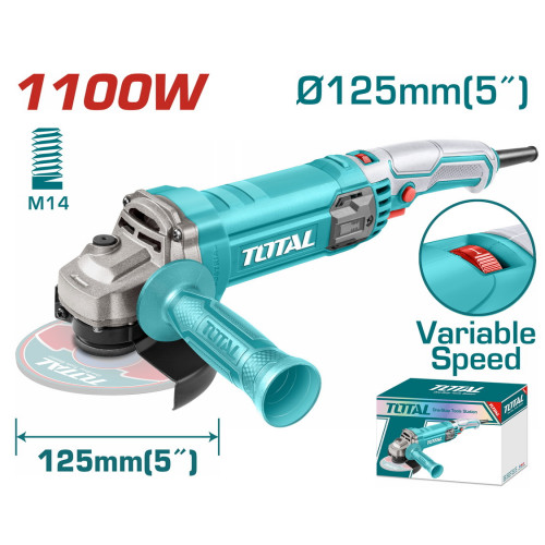 TOTAL ΕΠΑΓΓ. ΓΩΝΙΑΚΟΣ ΛΕΙΑΝΤΗΡΑΣ 1.100W - 125mm ΗΛΕΚΤΡΟΝΙΚΟΣ (TG110125565E) TOTAL ΕΠΑΓΓ. ΓΩΝΙΑΚΟΣ ΛΕΙΑΝΤΗΡΑΣ 1.100W - 125mm ΗΛΕΚΤΡΟΝΙΚΟΣ (TG110125565E)