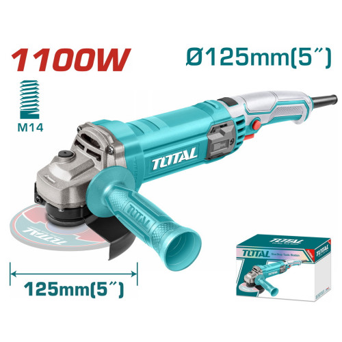 TOTAL ΕΠΑΓΓ. ΓΩΝΙΑΚΟΣ ΛΕΙΑΝΤΗΡΑΣ 1.100W - 125mm (TG11012556E) TOTAL ΕΠΑΓΓ. ΓΩΝΙΑΚΟΣ ΛΕΙΑΝΤΗΡΑΣ 1.100W - 125mm (TG11012556E)