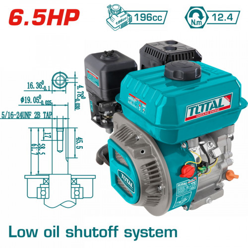 TOTAL ΕΠΑΓΓ. ΚΙΝΗΤΗΡΑΣ ΒΕΝΖ. 196cc - 6.5HP ΣΦΗΝΑ (TGEN16821) TOTAL ΕΠΑΓΓ. ΚΙΝΗΤΗΡΑΣ ΒΕΝΖ. 196cc - 6.5HP ΣΦΗΝΑ (TGEN16821)