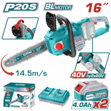 TOTAL ΣΕΤ ΕΠΑΓΓ. ΑΛΥΣΟΠΡΙΟΝΟ ΜΠΑΤ. Li-ion 40V / 4Ah / 2 ΜΠΑΤΑΡΙΕΣ  (TGSLI401682)