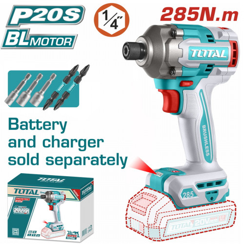 TOTAL ΕΠΑΓΓ. ΠΑΛΜΙΚΟ ΚΑΤΣΑΒΙΔΙ ΜΠΑΤ. Li-ion 20V / 285Nm ΧΩΡΙΣ ΜΠΑΤΑΡΙΑ & ΦΟΡΤΙΣΤΗ (TIRLI20281) TOTAL ΕΠΑΓΓ. ΠΑΛΜΙΚΟ ΚΑΤΣΑΒΙΔΙ ΜΠΑΤ. Li-ion 20V / 285Nm ΧΩΡΙΣ ΜΠΑΤΑΡΙΑ & ΦΟΡΤΙΣΤΗ (TIRLI20281)