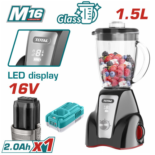 TOTAL ΜΠΛΕΝΤΕΡ ΜΠΑΤ. Li-ion 16V / 1.5Lit / 2Ah / 1 ΜΠΑΤ (TJB052K) TOTAL ΜΠΛΕΝΤΕΡ ΜΠΑΤ. Li-ion 16V / 1.5Lit / 2Ah / 1 ΜΠΑΤ (TJB052K)