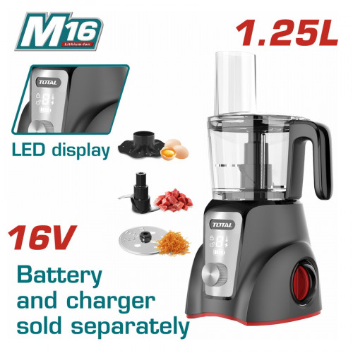 TOTAL ΜΠΛΕΝΤΕΡ - ΠΟΛΥΚΟΠΤΗΣ Multi ΜΠΑΤ. Li-ion 16V / 1.25Lit ΧΩΡΙΣ ΜΠΑΤΑΡΙΑ & ΦΟΡΤΙΣΤΗ (TMG026K) TOTAL ΜΠΛΕΝΤΕΡ - ΠΟΛΥΚΟΠΤΗΣ Multi ΜΠΑΤ. Li-ion 16V / 1.25Lit ΧΩΡΙΣ ΜΠΑΤΑΡΙΑ & ΦΟΡΤΙΣΤΗ (TMG026K)