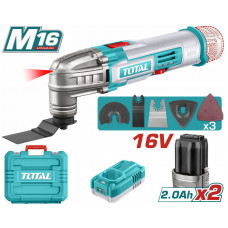 TOTAL ΕΠΑΓΓ. ΠΟΛΥΕΡΓΑΛΕΙΟ ΜΠΑΤ. Li-ion 16V / 2Ah / 2 ΜΠΑΤ (TMLI16222E)