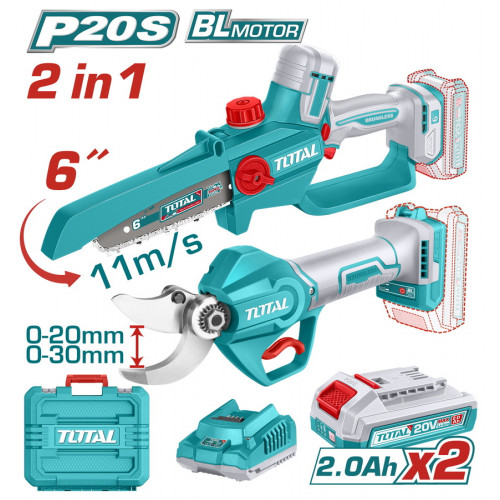 TOTAL ΕΠΑΓΓ. ΣΕΤ ΑΛΥΣΟΠΡΙΟΝΟ + ΨΑΛΙΔΙ ΜΠΑΤ. Li-ion 20V / 2Ah / 2 ΜΠΑΤ BL Motor (TOSLI250795E) TOTAL ΕΠΑΓΓ. ΣΕΤ ΑΛΥΣΟΠΡΙΟΝΟ + ΨΑΛΙΔΙ ΜΠΑΤ. Li-ion 20V / 2Ah / 2 ΜΠΑΤ BL Motor (TOSLI250795E)