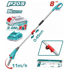TOTAL ΕΠΑΓΓ. ΤΗΛΕΣΚ. ΚΟΝΤΑΡΟΠΡΙΟΝΟ ΜΠΑΤ. Li-ion 20V / 8'' / 2Ah / 1 ΜΠΑΤ. BL Motor (TPSLI20281E)