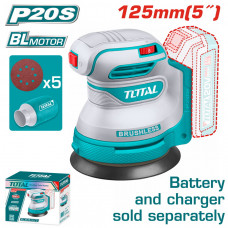 TOTAL ΕΚΚΕΝΤΡΟ ΤΡΙΒΕΙΟ ΧΟΥΦΤΑΣ ΜΠΑΤ. Li-ion 20V / 125mm ΧΩΡΙΣ ΜΠΑΤΑΡΙΑ & ΦΟΡΤΙΣΤΗ (TROSLI2002)
