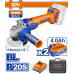 WADFOW ΣΕΤ ΓΩΝΙΑΚΟΣ ΤΡΟΧΟΣ 115mm ΜΠΑΤ. Li-ion 20V / 950W / 4Ah / 2 ΜΠΑΤ BL Motor (WLAP5322E) WADFOW ΣΕΤ ΓΩΝΙΑΚΟΣ ΤΡΟΧΟΣ 115mm ΜΠΑΤ. Li-ion 20V / 950W / 4Ah / 2 ΜΠΑΤ BL Motor (WLAP5322E)