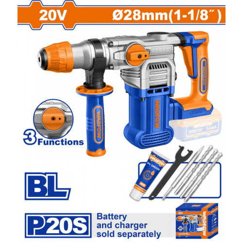 WADFOW ΠΝΕΥΜΑΤΙΚΟ ΠΙΣΤΟΛΕΤΟ ΜΠΑΤ. Li-ion 20V / 28mm ΧΩΡΙΣ ΜΠΑΤΑΡΙΑ & ΦΟΡΤΙΣΤΗ (WLM1528) WADFOW ΠΝΕΥΜΑΤΙΚΟ ΠΙΣΤΟΛΕΤΟ ΜΠΑΤ. Li-ion 20V / 28mm ΧΩΡΙΣ ΜΠΑΤΑΡΙΑ & ΦΟΡΤΙΣΤΗ (WLM1528)