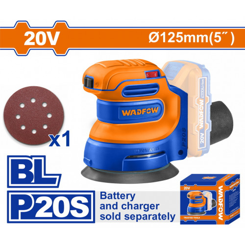 WADFOW ΕΚΚΕΝΤΡΟ ΤΡΙΒΕΙΟ 125mm ΜΠΑΤ. Li-ion 20V ΧΩΡΙΣ ΜΠΑΤΑΡΙΑ & ΦΟΡΤΙΣΤΗ (WRAP5030) WADFOW ΕΚΚΕΝΤΡΟ ΤΡΙΒΕΙΟ 125mm ΜΠΑΤ. Li-ion 20V ΧΩΡΙΣ ΜΠΑΤΑΡΙΑ & ΦΟΡΤΙΣΤΗ (WRAP5030)