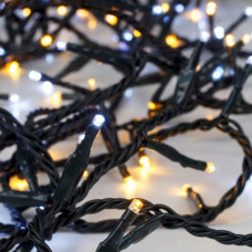 ΣΕΙΡΑ, 200 LED 3mm, 31V, ΕΠΕΚΤΑΣΗ ΕΩΣ 3, ΠΡΑΣΙΝΟ ΚΑΛΩΔΙΟ, ΛΕΥΚΟ ΚΑΙ ΘΕΡΜΟ ΛΕΥΚΟ LED ΕΝΑΛΛΑΞ,  ANA 5cm, ΙΡ44