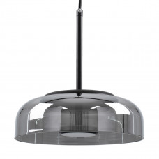 GLOBOSTAR® CHARLOTTE 00743 Μοντέρνο Κρεμαστό Φωτιστικό Οροφής LED 5W 500lm 180° AC 220-240V IP20 Θερμό Λευκό 2700K - Sanan SMD Chip - Μαύρο & Μαύρο Φιμέ - Μ23 x Π23 x Υ23cm - 2 Xρόνια Εγγύηση