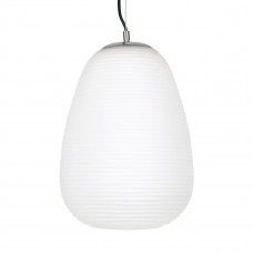 GLOBOSTAR® FREYA 00745 Μοντέρνο Κρεμαστό Φωτιστικό Οροφής με Ντουί 1 x E27 AC 220-240V IP20 - Λευκό & Ασημί - Μ24 x Π24 x Υ35cm