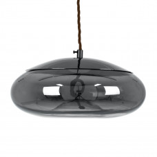 GLOBOSTAR® AXTON 00751 Μοντέρνο Κρεμαστό Φωτιστικό Οροφής LED 5W 500lm 180° AC 220-240V IP20 Θερμό Λευκό 2700K - Sanan SMD Chip - Μαύρο & Μαύρο Φιμέ - Μ30 x Π30 x Υ15cm - 2 Xρόνια Εγγύηση