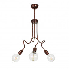 GLOBOSTAR® ASPECT 00788 Μοντέρνο Φωτιστικό Οροφής με Ντουί 3 x E27 AC 220-240V IP20 - Χάλκινο - Μ42 x Π42 x Υ60cm