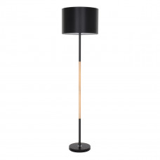 GLOBOSTAR® ASHLEY 00824 Μοντέρνο Επιδαπέδιο Φωτιστικό με Ντουί 1 x E27 AC 220-240V IP20 - Μαύρο & Μπεζ - Μ40 x Π40 x Υ145cm