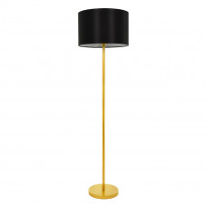 GLOBOSTAR® ASHLEY 00825 Μοντέρνο Επιδαπέδιο Φωτιστικό με Ντουί 1 x E27 AC 220-240V IP20 - Μαύρο & Χρυσό - Μ40 x Π40 x Υ148cm
