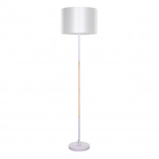 GLOBOSTAR® ASHLEY 00826 Μοντέρνο Επιδαπέδιο Φωτιστικό με Ντουί 1 x E27 AC 220-240V IP20 - Λευκό & Μπεζ - Μ40 x Π40 x Υ145cm