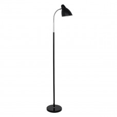 GLOBOSTAR® VERSA 00830 Μοντέρνο Επιδαπέδιο Φωτιστικό με Ντουί 1 x E27 AC 220-240V IP20 - Μαύρο & Ασημί - Μ14.5 x Π14.5 x Υ155cm
