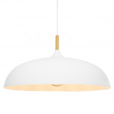 GLOBOSTAR® VALLETE 00837 Μοντέρνο Κρεμαστό Φωτιστικό Οροφής με Ντουί 1 x E27 AC 220-240V IP20 - Λευκό & Μπεζ - Μ60 x Π60 x Υ35cm