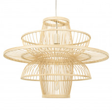 GLOBOSTAR® BALI 00862 Boho Κρεμαστό Φωτιστικό Οροφής με Ντουί 1 x E27 AC 220-240V IP20 - Μπεζ - Μ60 x Π60 x Υ45cm